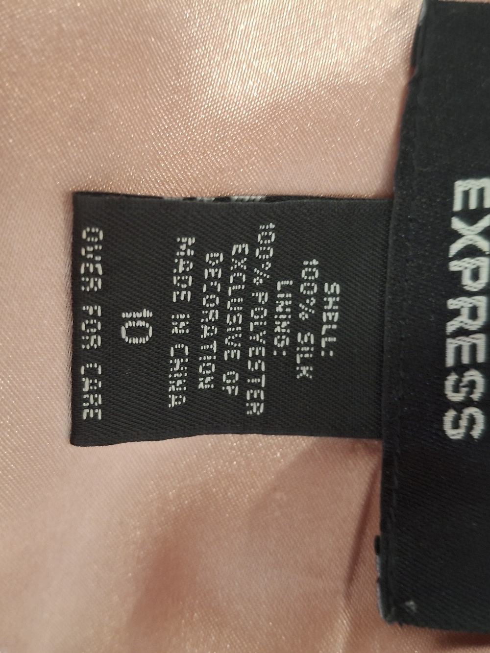 Vintage Y2K Express Pink Silk Slip Midi Dress with Black Floral Accents - Picture 6 of 6